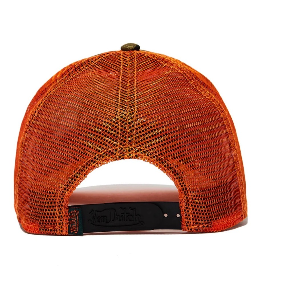 NWT Von Dutch Hat Green Camo orange Embroidered Trucker Mesh Snapback Cap - Picture 3 of 6
